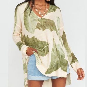 NWT Show Me Your Mumu Cliffside Sweater ~ in Queen Palms Knit